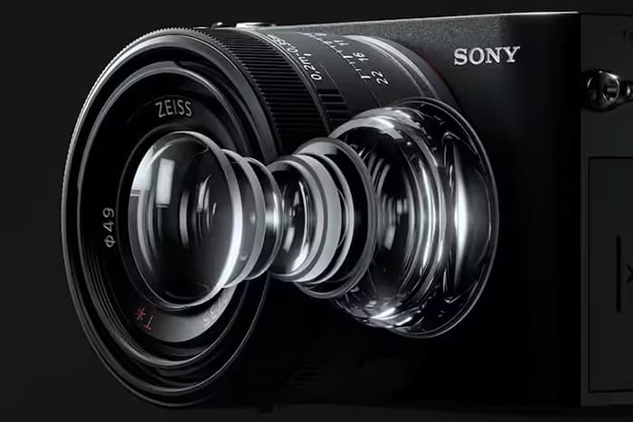 Kính ngắm điện tử (EVF) Sony RX1R III được đặt cố định phía sau