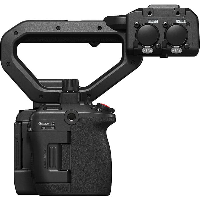 Canon C50 hỗ trợ 2 khe thẻ nhớ gồm CFexpress Type-B và SD