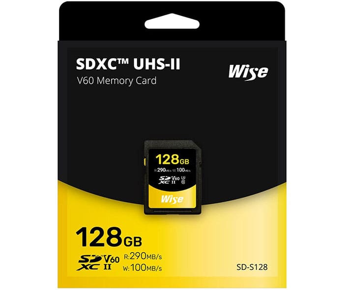 Wise 128GB UHS-II V60 sở hữu tốc độ đọc tối đa lên tới 290MB/s