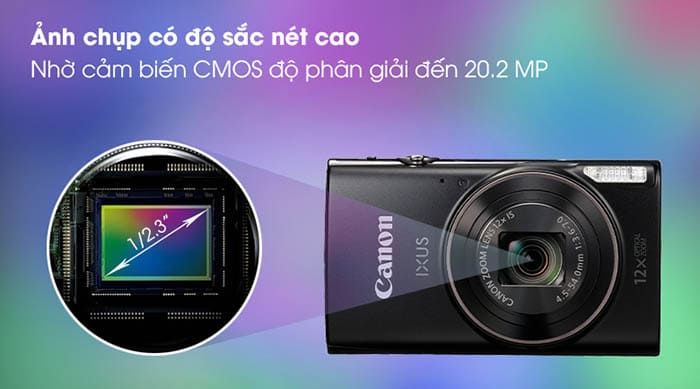 Canon IXUS 285 HS có khả năng chụp liên tục lên đến 7.2 khung hình/giây
