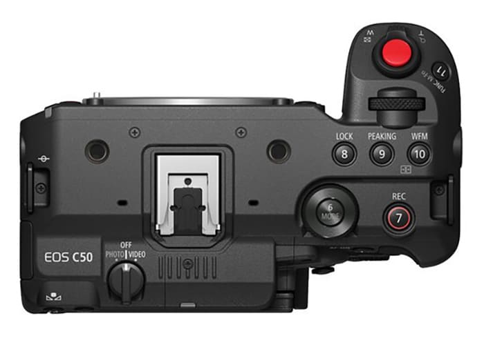 Canon C50 sử dụng cảm biến CMOS full-frame kết hợp bộ xử lý DIGIC DV7