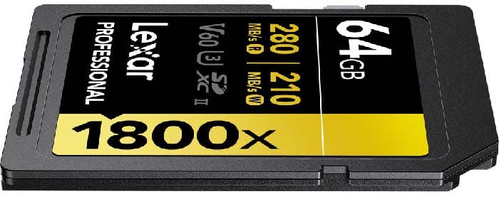 Thẻ nhớ Lexar Professional 1800x SDXC UHS-II U3 V60 64GB là minh chứng rõ ràng cho sự kết hợp giữa tốc độ, độ tin cậy và tuổi thọ cao