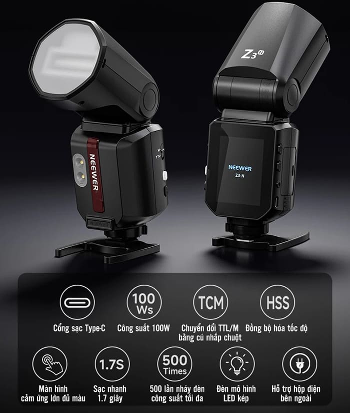 Neewer Z3 là thế hệ flash speedlite mới nhất mang đến sự kết hợp hoàn hảo giữa sức mạnh, độ linh hoạt và tính sáng tạo