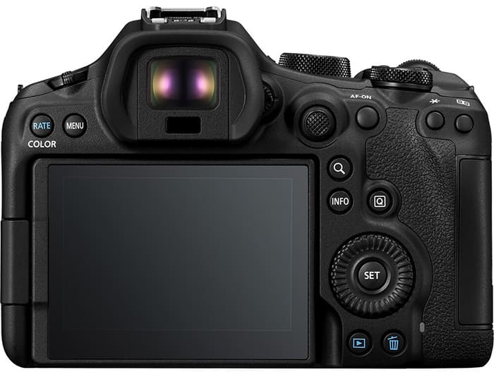 Canon R6 Mark III sở hữu kính ngắm điện tử EVF 3.69 triệu điểm với độ phóng đại 0.76x