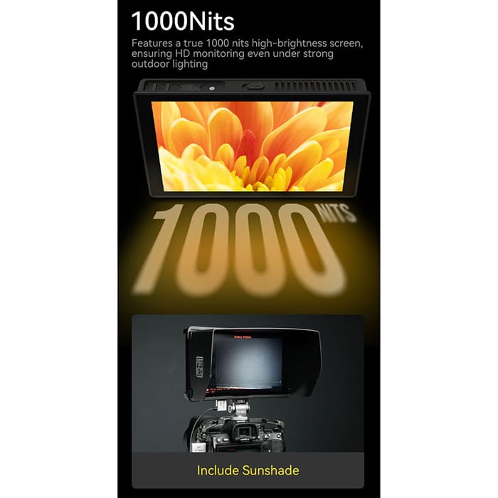 Portkeys HD7T được trang bị màn hình IPS LCD 7 inch với độ phân giải 1280 x 800