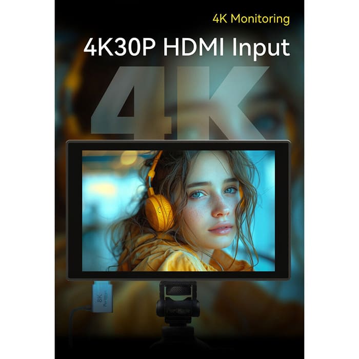 HD7T hỗ trợ tín hiệu HDMI đầu vào lên đến DCI 4K24 hoặc UHD 4K30