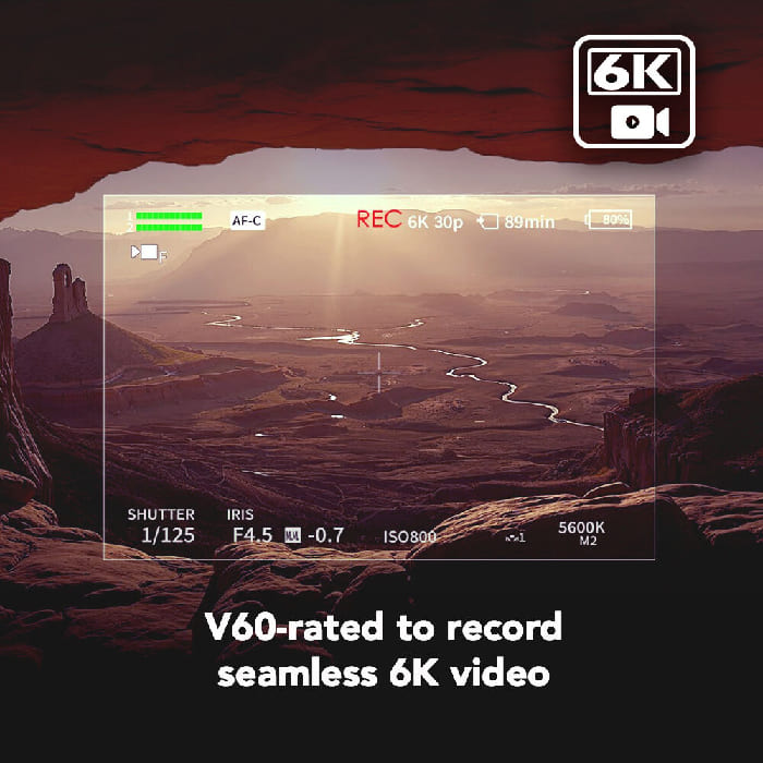 Lexar ARMOR GOLD 256GB hỗ trợ quay video 6K/30p mượt mà