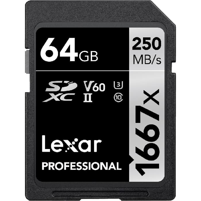 Thẻ nhớ Lexar Professional 1667x tận dụng bus UHS-II để đạt tốc độ đọc tối đa 250MB/s và tốc độ ghi tối đa 120MB/s