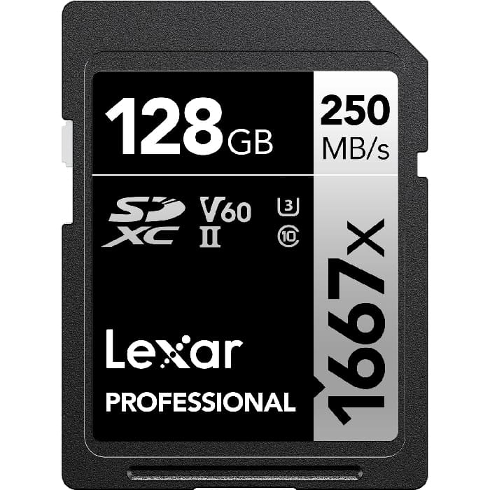Thẻ nhớ Lexar Professional 1667x tận dụng bus UHS-II để đạt tốc độ đọc tối đa 250MB/s và tốc độ ghi tối đa 120MB/s