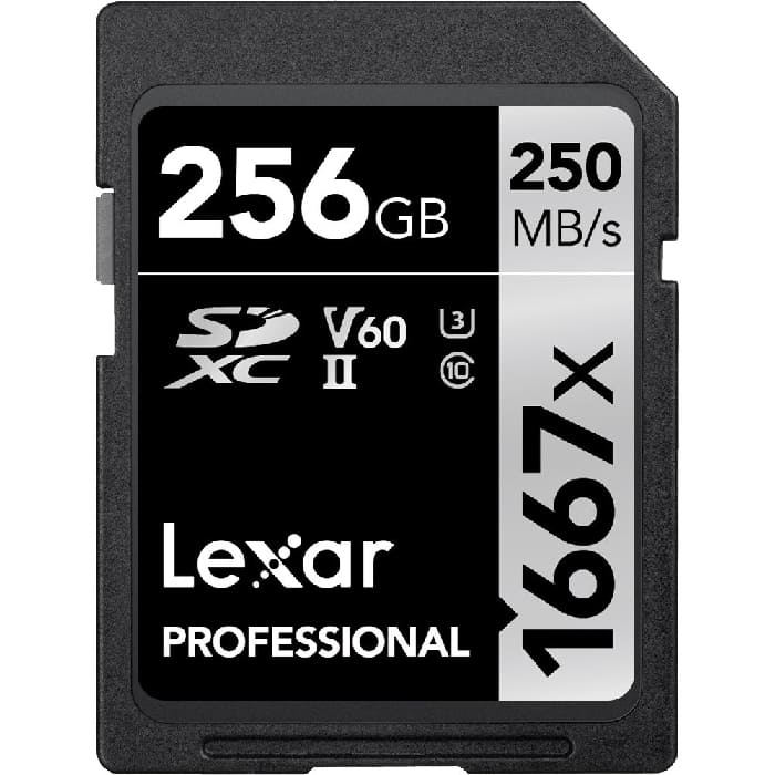 Thẻ nhớ Lexar Professional 1667x tận dụng bus UHS-II để đạt tốc độ đọc tối đa 250MB/s và tốc độ ghi tối đa 120MB/s