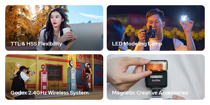 Nhờ giao diện kết nối từ tính và thiết kế module trigger X5, Godox iT32 có thể chuyển trạng thái từ on-camera sang off-camera