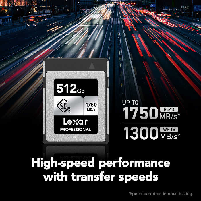 Thẻ nhớ Lexar Professional SILVER CFexpress Type B 512GB mang đến tốc độ truyền tải dữ liệu cực nhanh