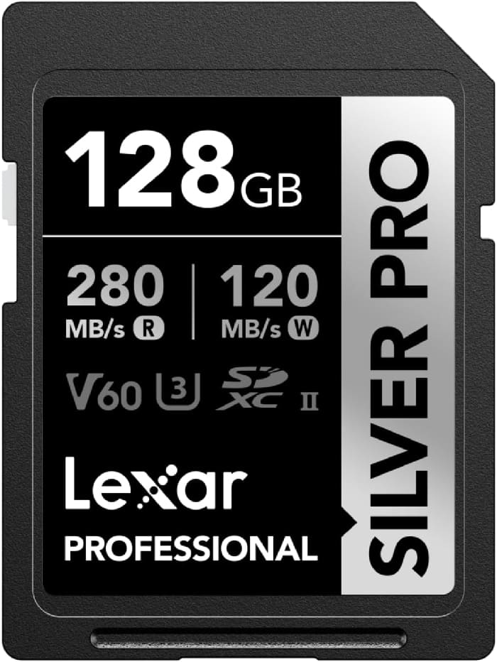 Thẻ nhớ SD Lexar Professional Silver PRO UHS-II U3 128GB sở hữu tốc độ đọc tối đa 280MB/s và tốc độ ghi lên đến 160MB/s