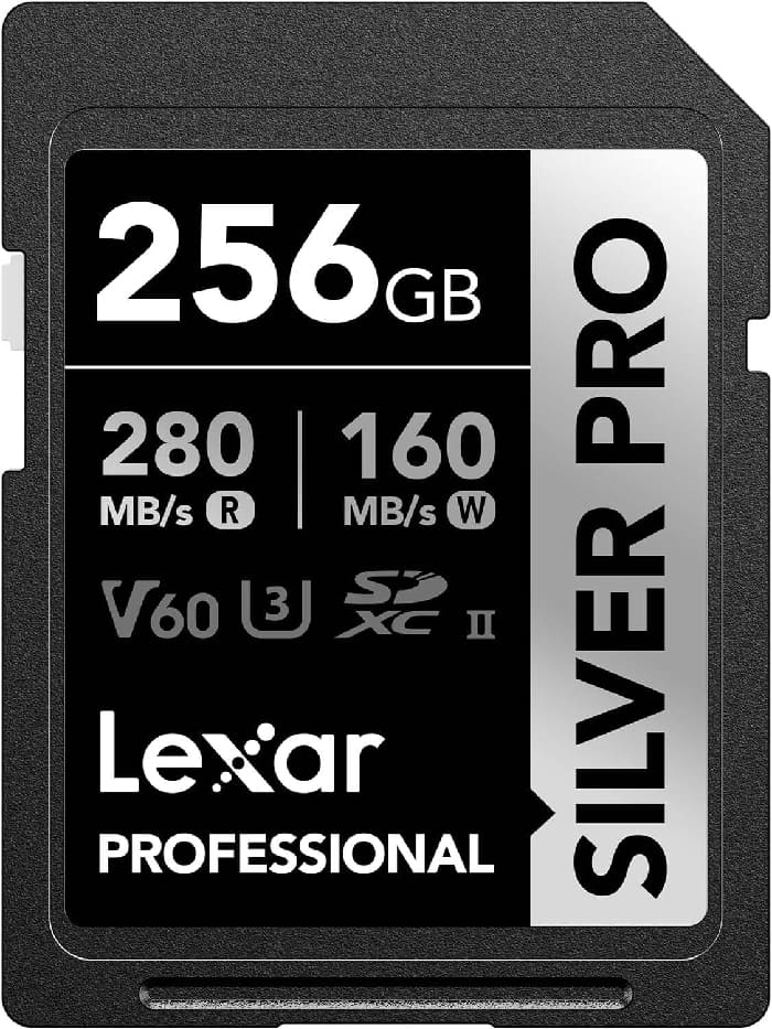 Thẻ nhớ SD Lexar Professional Silver PRO UHS-II U3 256GB sở hữu tốc độ đọc tối đa 280MB/s và tốc độ ghi lên đến 160MB/s