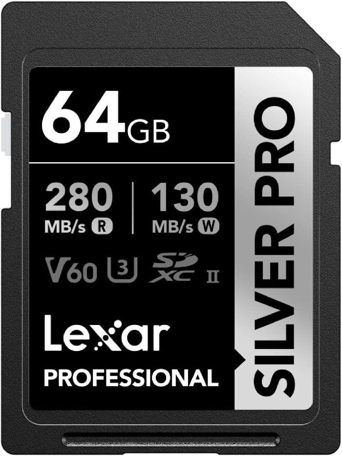 Thẻ nhớ SD Lexar Professional Silver PRO UHS-II U3 64GB sở hữu tốc độ đọc tối đa 280MB/s và tốc độ ghi lên đến 160MB/s