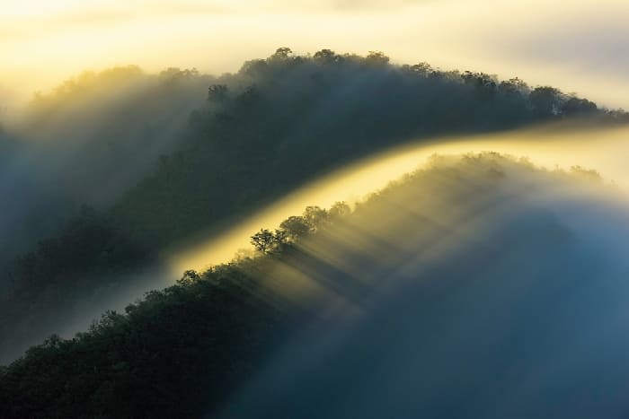 Cận cảnh những đám mây thác nước ở tiêu cự 500mm