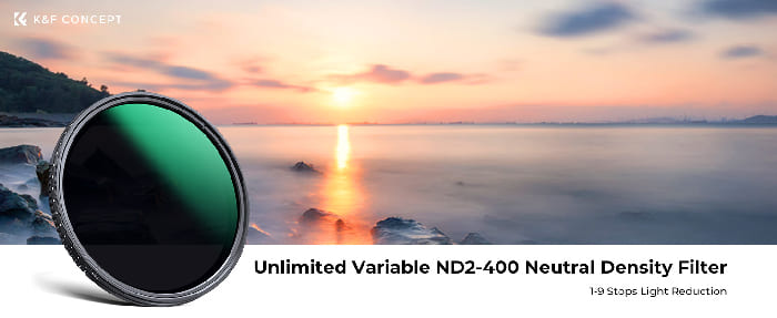 K&F CONCEPT Series D ND2-400 cho phép điều chỉnh từ ND2 đến ND400