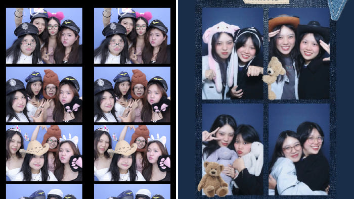 Mô hình photobooth đặt cố định phù hợp với quán cà phê, studio nhỏ, shop thời trang hoặc kiosk trong trung tâm thương mại