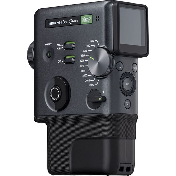 Fujifilm Instax Mini Evo Cinema được thiết kế như một chiếc máy ảnh 3 trong 1