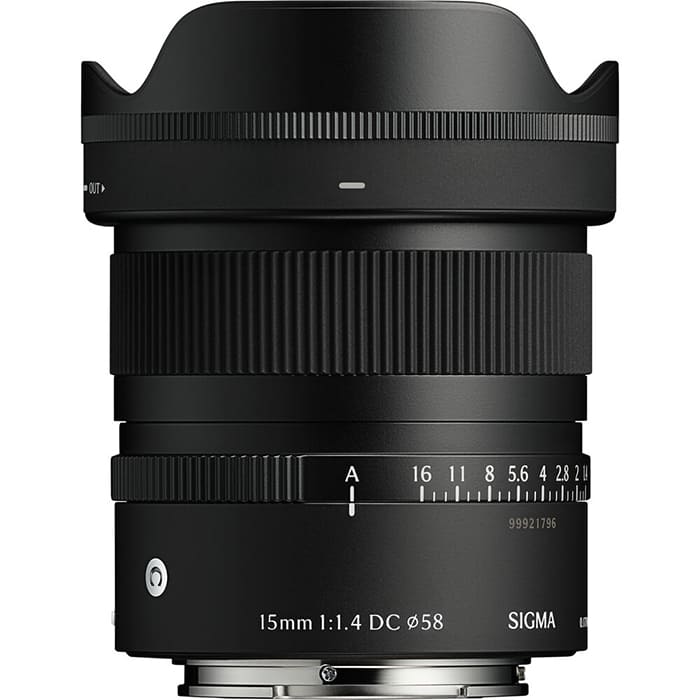 Sigma 15mm F1.4 DC Contemporary được xây dựng với cấu trúc quang học cao cấp