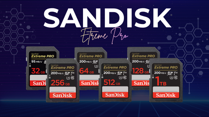 SanDisk Extreme Pro cung cấp nhiều tùy chọn dung lượng khác nhau từ 64GB đến 1TB