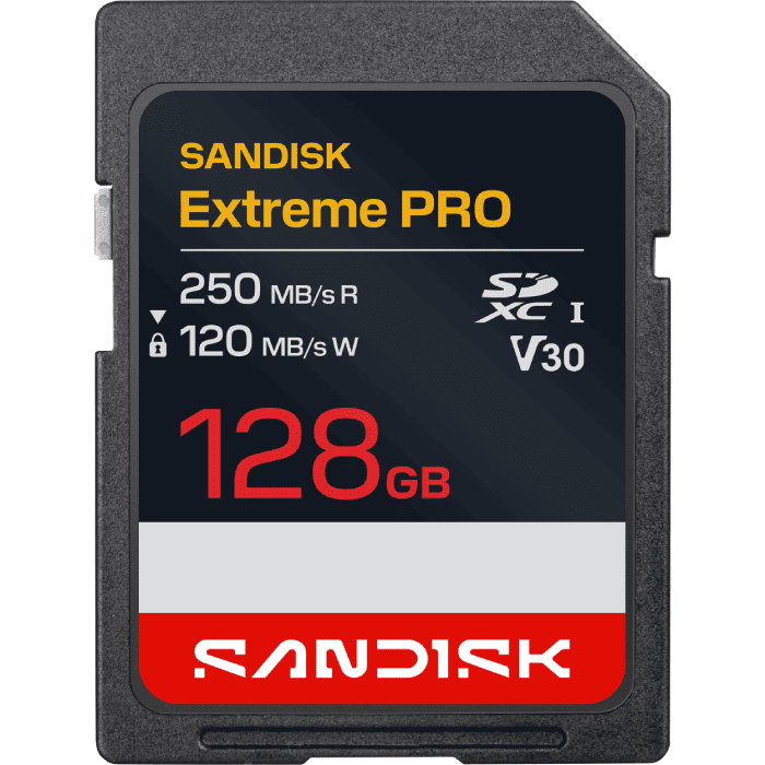 SanDisk Extreme PRO 128GB UHS-I SDXC sở hữu chuẩn giao tiếp SDXC UHS-I cùng tốc độ đọc tối đa 250 MB/s