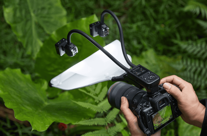 Một trong những điểm đáng chú ý của Godox MA2 là khả năng sử dụng cả LED và flash trên cùng một thiết bị