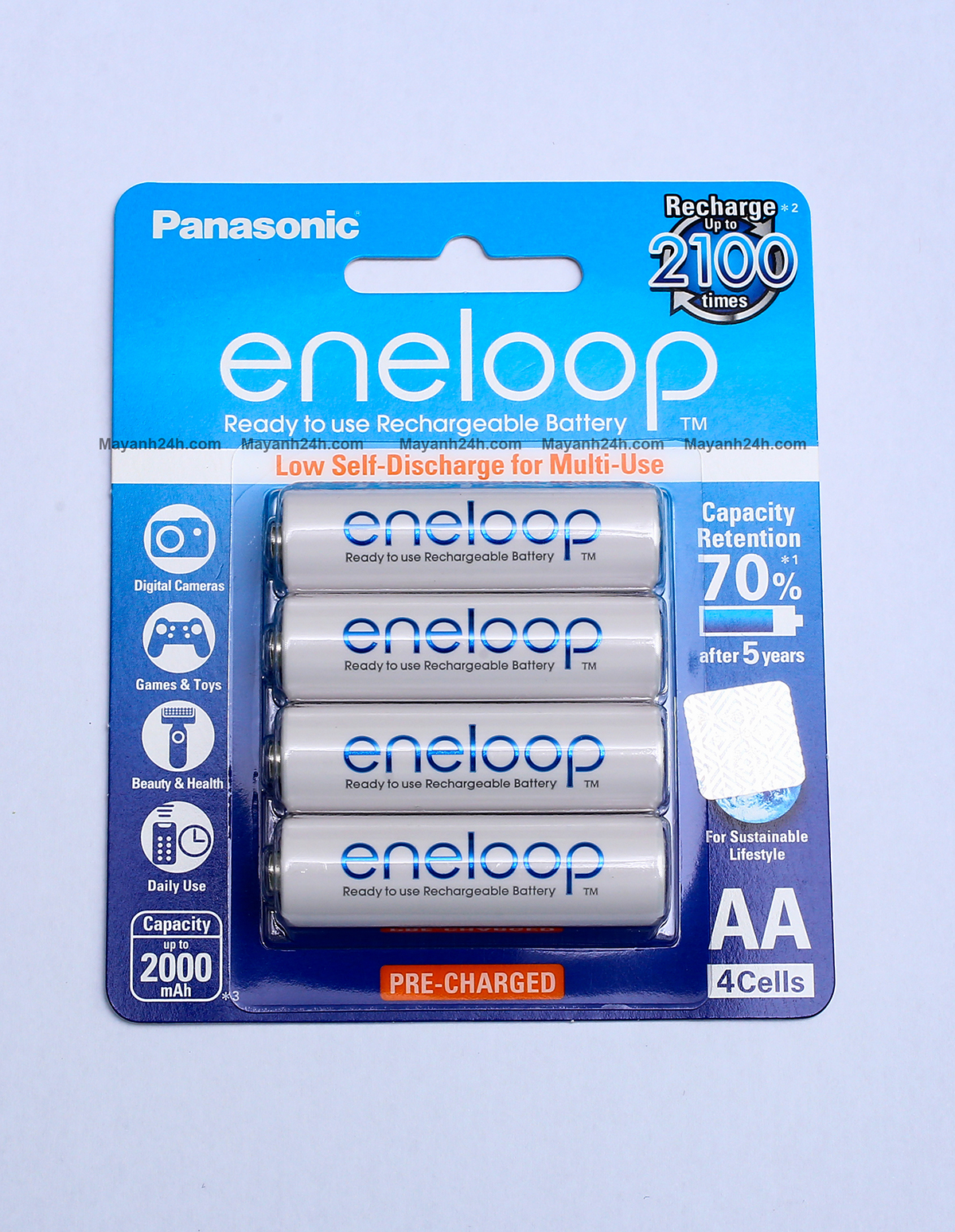 Pin AA Panasonic Eneloop | Pin Eneloop | Pin Eneloop Trắng | Pin ...