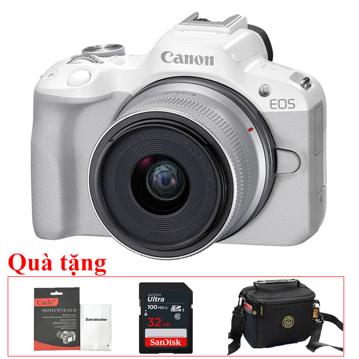 Canon EOS R50 Màu trắng sản phẩm chính hãng