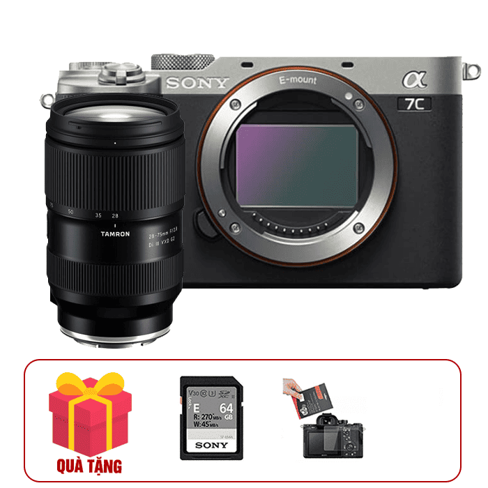 Sony A7C (Bạc) Tamron 28-75mm F/2.8 G2 (Chính Hãng)