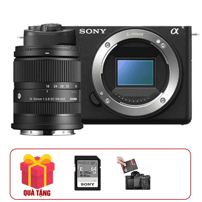 Sony ZV-E10 Mark II (Đen) Sigma 18-50mm F/2.8 DC DN, Mới 100% (Chính Hãng)