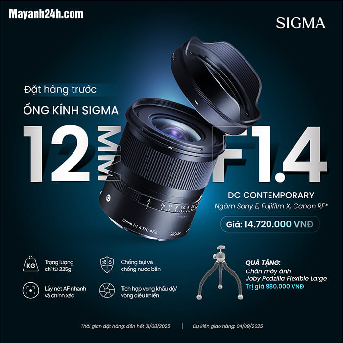 Sigma 12mm f/1.4 DC - Ống Kính Vlog Và Du Lịch