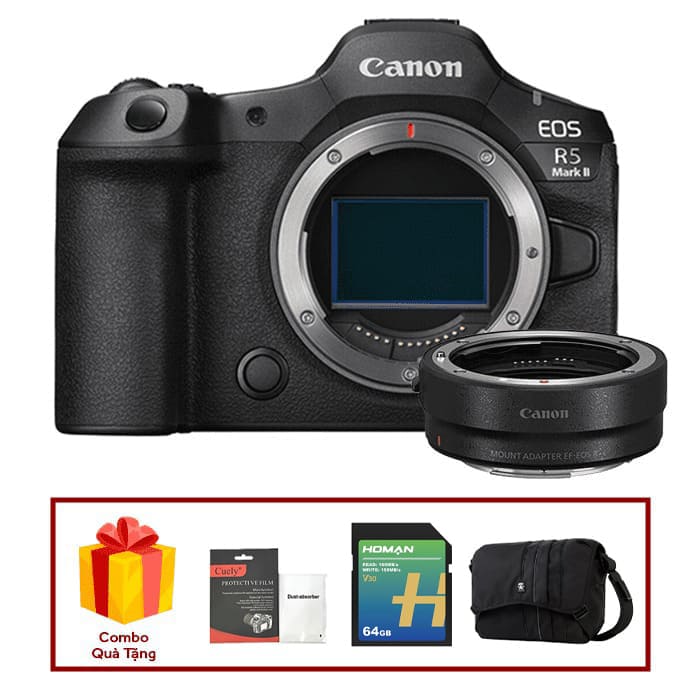 Canon EOS R5 Mark II Kèm Ngàm EF-EOS R, Mới 100% (Chính Hãng)