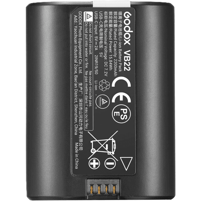 Với dung lượng 2200mAh và điện áp 7.2V, pin mang lại nguồn năng lượng ổn định cho đèn flash