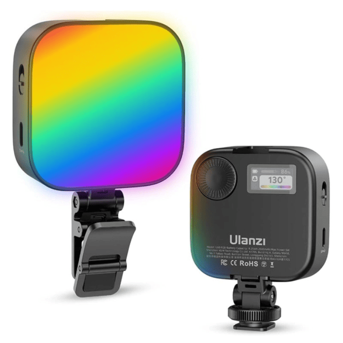 Ulanzi U60 RGB có kích thước 68,7 * 68,7 * 25mm với trọng lượng nhẹ khoảng 110Gram giúp dễ dàng mang theo