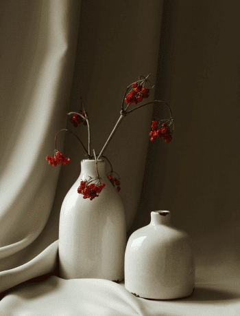 Bố cục ảnh tĩnh vật hiệu quả thường được xây dựng bằng cách thay đổi chiều cao của các vật thể