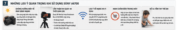 Những lưu ý quan trọng khi sử dụng Sony A6700