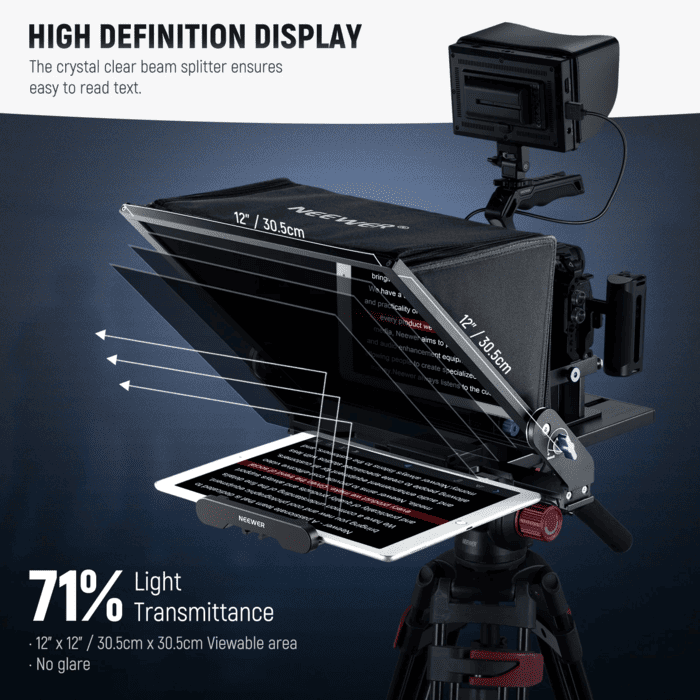 Thiết bị sử dụng kính beamsplitter HD kích thước 17 inch với khả năng truyền sáng 71%