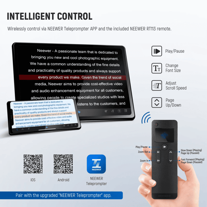 NEEWER X17 II tích hợp khả năng điều khiển từ xa thông qua remote RT113