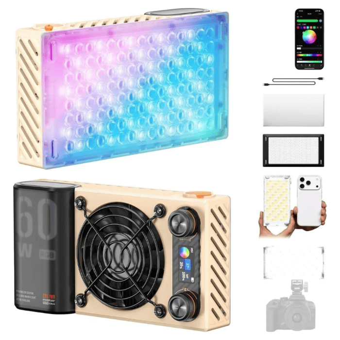 Zhiyun Fiveray M60 Ultra sở hữu thiết kế nhỏ gọn