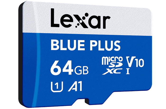 Thẻ nhớ Lexar Blue Plus được trang bị chuẩn UHS-I cùng xếp hạng tốc độ U1 và V10