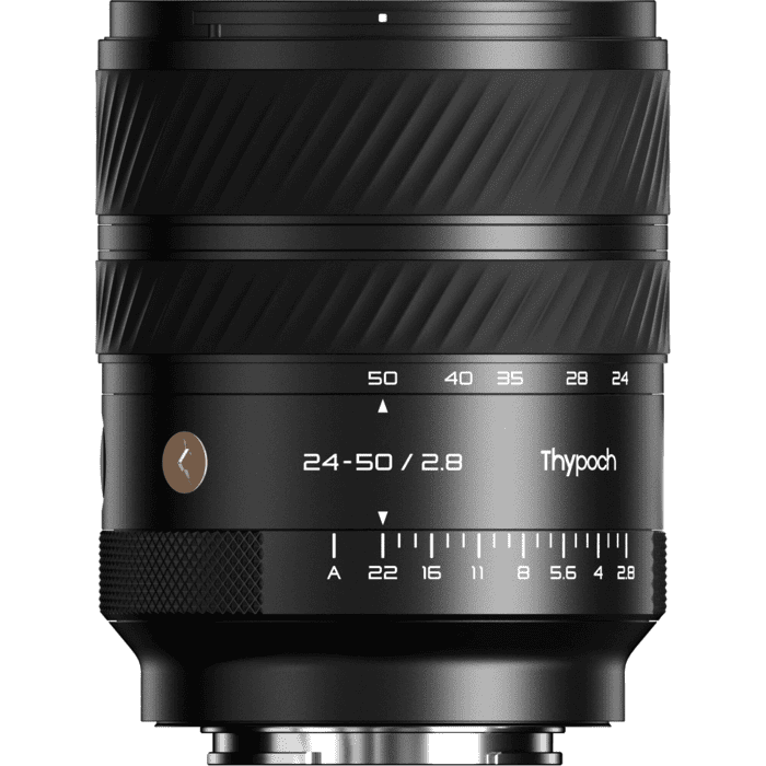 Điểm đáng chú ý trên Thypoch Voyager 24-50mm f/2.8 là khẩu độ tối đa f/2.8 được duy trì từ 24mm đến 50mm