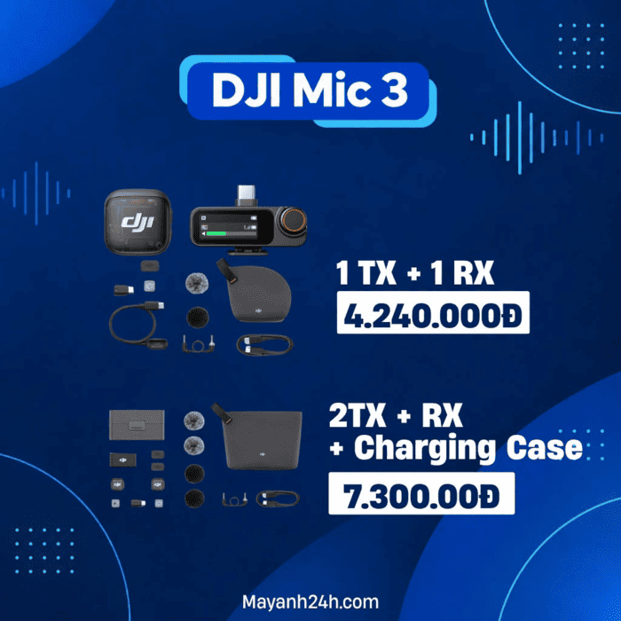DJI Mic 3 là mẫu micro không dây hướng đến nhu cầu thu âm trong quá trình quay video và sản xuất nội dung