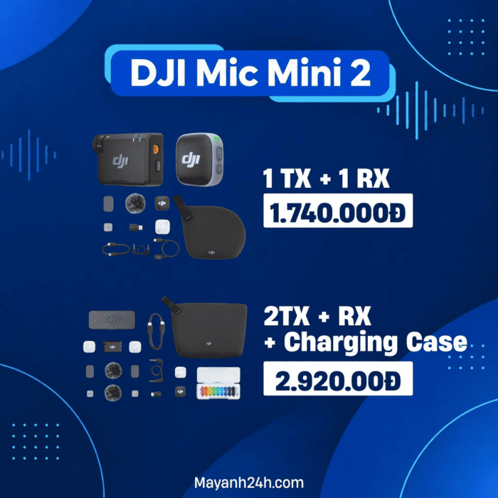 DJI Mic Mini 2 là mẫu micro không dây dành cho người dùng đang tìm kiếm một giải pháp thu âm nhỏ gọn và thuận tiện