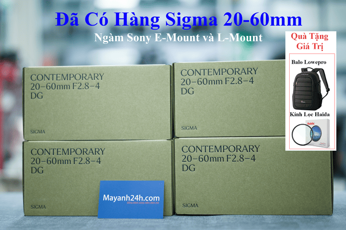 Sigma AF 20-60mm F/2.8-4 DG Contemporary Cho Sony đã sẵn hàng tại Mayanh24h