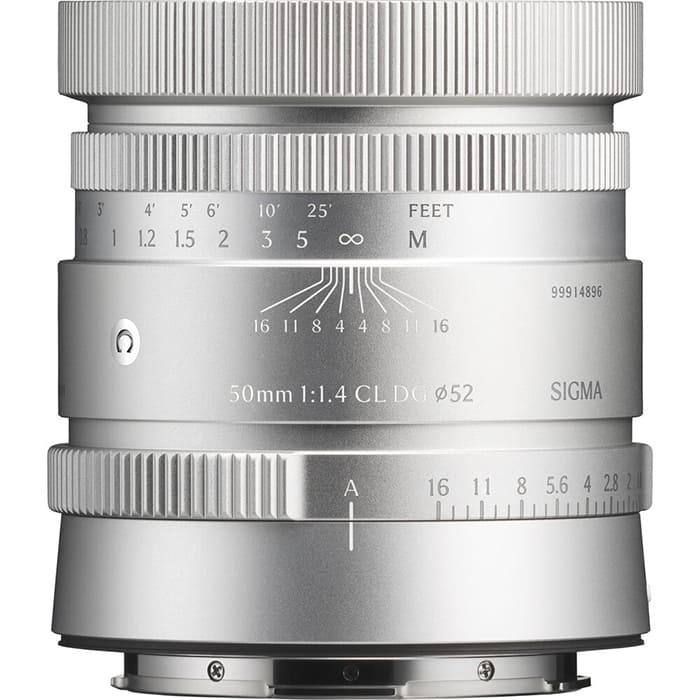 Điểm nhấn của Sigma 50mm F/1.4 CL DG Contemporary phiên bản bạc là ngoại hình khác biệt so với các ống kính màu đen truyền thống