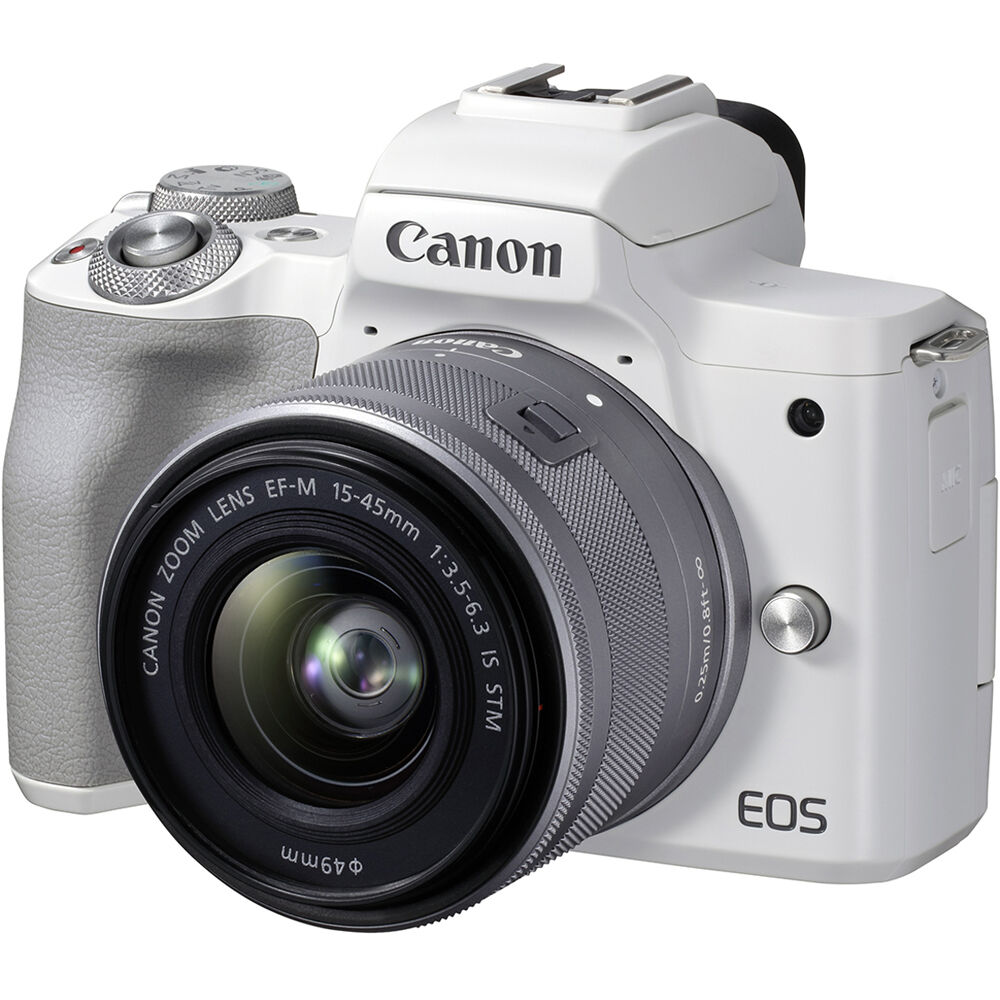 Canon M50 Mark II màu trắng hàng cũ giá rẻ, dịch vụ hổ trợ miễn phí trọn đời