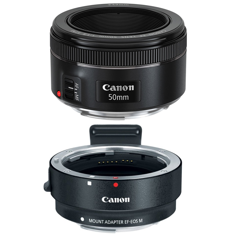 Canon EF 50mm f/1.8 STM và ngàm Canon EF-EOS M 