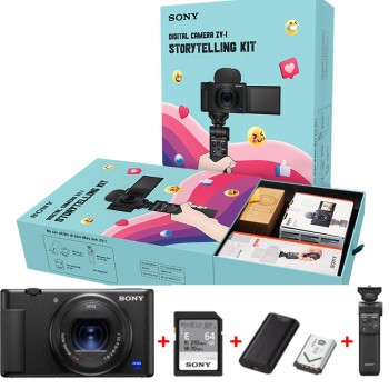 Sony ZV-1 Storytelling Kit (Màu đen) - Bộ Combo (ZV-1, Tay cầm VPT2BT, Bộ Pin sạc ACC-TRDCX), Mới 100% (Chính hãng) 