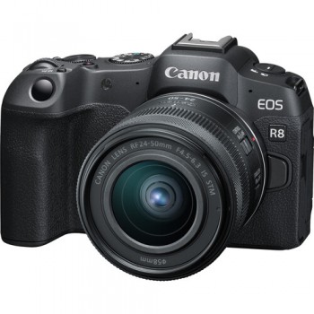 Canon EOS R8 + Kit RF 24-50mm f/4.5-6.3 IS STM, Mới 100% (Chính hãng)
